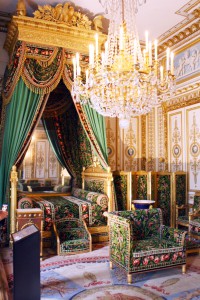 Truely imperial luxury: stairs leading up to Napoleon's bed