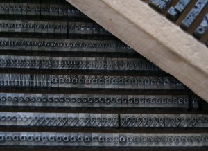 Lead type comes in different typefaces and sizes. Such a type case holds only one size of one specific typeface. And it is heavy, really heavy...