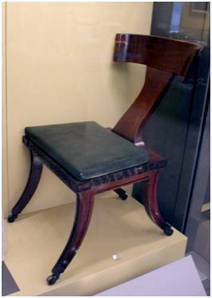 Klismos chair greek fashionable from 1800